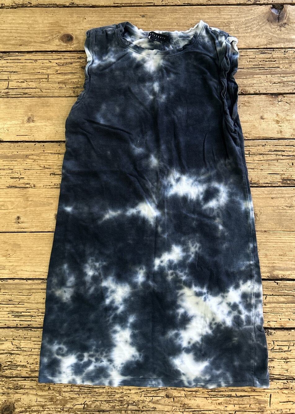 Sanctuary Women’s Size S Tie Dye T-Shirt Sleeveless Flutter Sleeve Dress
